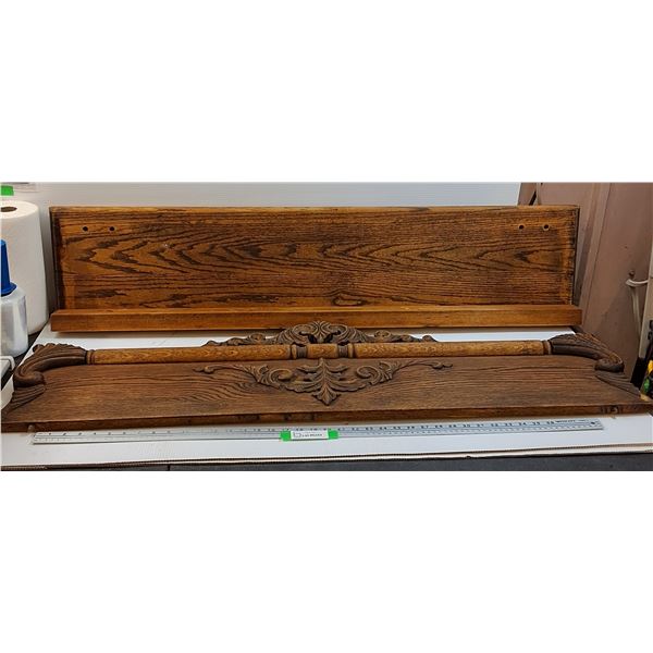 Buffet Backboard Piece & Wooden Wall Shelf - 45" Long x 14" Tall - Cannot Ship