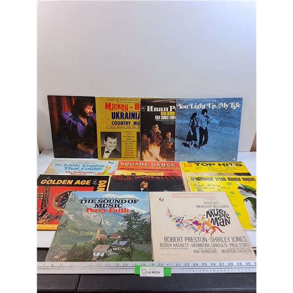 (12) Records: Little Engine that Could, Brass Band, Irish, Square Dance, Misc