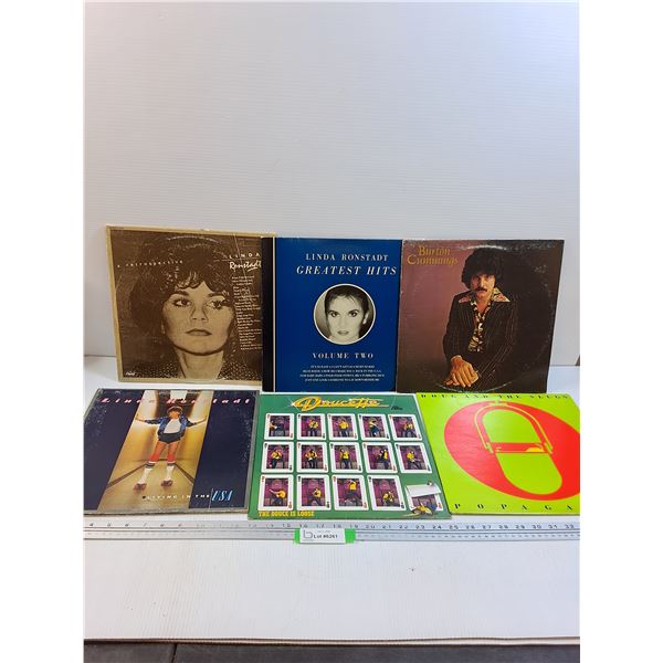 (6) Records: Linda Ronstadt, Doucette, Burton Cummings, Misc