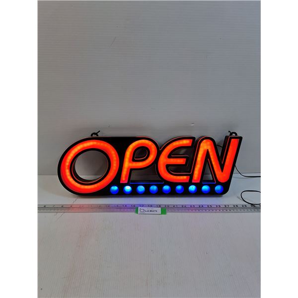 Open Electric Sign - 21  x 8 