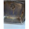 Image 3 : Stainless Steel Sink, Some Wear - 20" x 20" x 8" - CANNOT SHIP