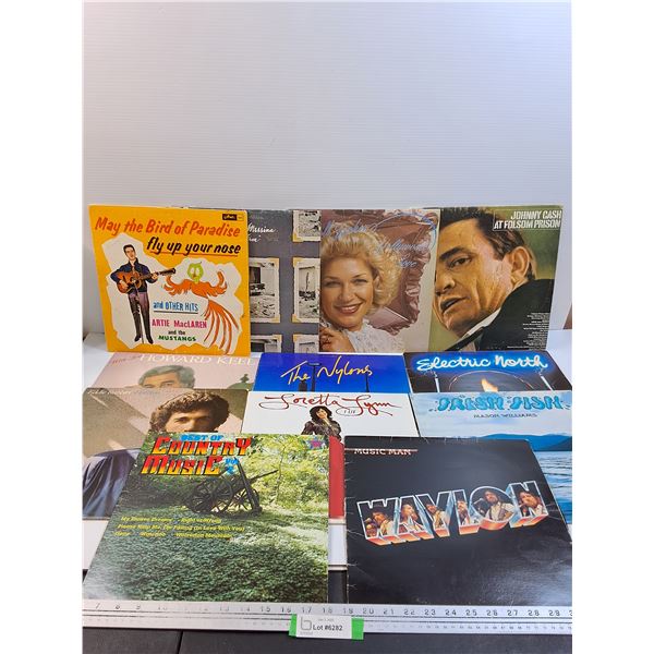 (12) Records: Johnny Cash, Country, Waylon, Loretta Lynn, Misc