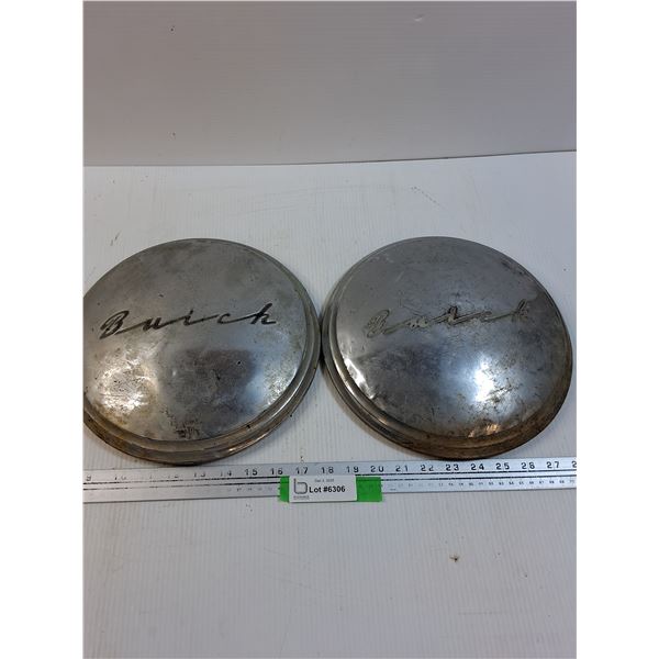 (2) Vintage Buick Hub Caps - 11" Diameter