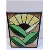 Image 2 : Stained Glass Floral Design Decor  - 9" x 11"