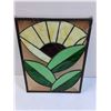 Image 3 : Stained Glass Floral Design Decor  - 9" x 11"