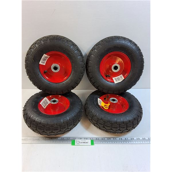 (4) Yard Tires - 4.10/3.50-5 - PREFERRED PICK-UP