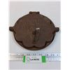 Image 1 : German Cast Iron Waffle Maker - As Is - 9.5" - Rusted Shut