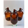 Image 1 : (3) Brown Glass Jugs - 12" Tall