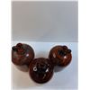 Image 3 : (3) Brown Glass Jugs - 12" Tall