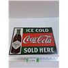 Image 1 : Coca Cola Metal Sign - 16" x 11"