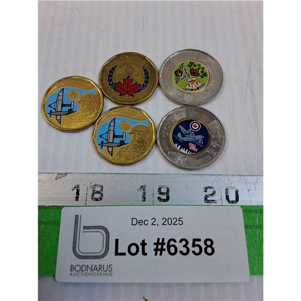 (5) Canadian Collector Coins - Various