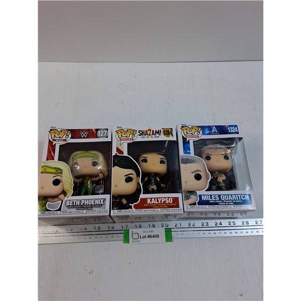 (3) Funko POP!: Kalypso, Miles Quaritch, Beth Phoenix