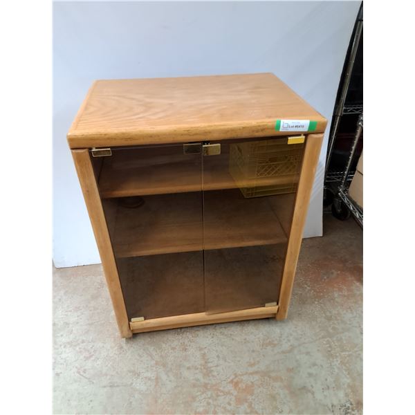 * Rolling TV Stand w/Glass Doors - 23" x 16.5" x 30" - CANNOT SHIP