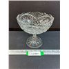 Image 1 : Crystal Pinwheel Compote Footed Dish - 7" x 7"