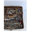 Image 3 : Metal Tackle Box, Various Nails, Marbles, Medical Tongs, Misc Hardware