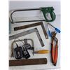 Image 5 : Various Drill Bits, Bicycle Reflector, Metal File, Carpenters Squares, Handsaws, Misc