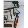 Image 6 : Various Drill Bits, Bicycle Reflector, Metal File, Carpenters Squares, Handsaws, Misc