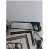 Image 7 : Various Drill Bits, Bicycle Reflector, Metal File, Carpenters Squares, Handsaws, Misc