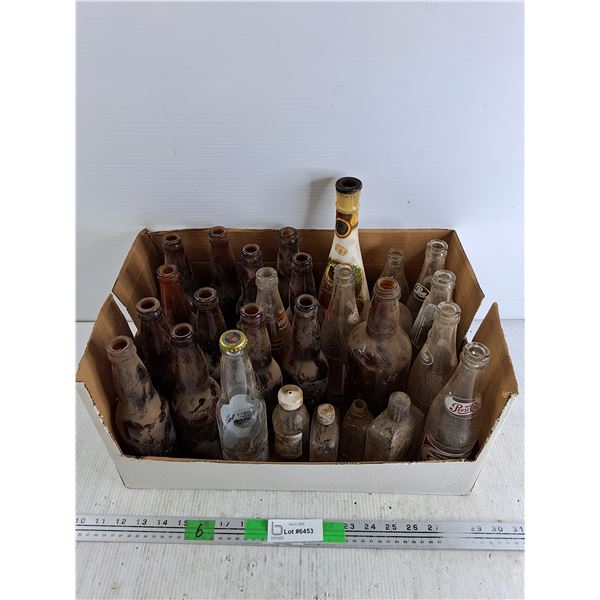 Various Vintage Glass Bottles - Pepsi Cola, Blackbird & Canada Dry, Cannot Ship