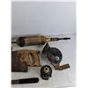 Image 5 : Handsaw, Black & Decker Drill - Powers On, As Is, Bottle Capper, Vintage Horn, Grease Gun, Misc