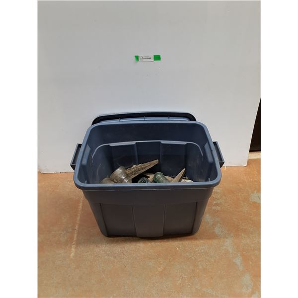 *Glass Insulators, Plastic Storage Tote with Lid 21" x 15" x 16", Misc, Cannot Ship