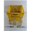 Image 1 : Vintage Milk Bottles, Plastic Milk Crate 11" x 11" x 13", Cannot Ship