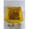 Image 2 : Vintage Milk Bottles, Plastic Milk Crate 11" x 11" x 13", Cannot Ship