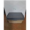 Image 1 : *Rubbermaid Plastic Storage Tote with Lid 29" x 18" x 16", Cannot Ship