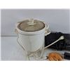 Image 2 : Electric Crock Pot, Panasonic Radio Alarm - As Is, Wall Charger, Glass Mug, Misc