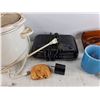 Image 3 : Electric Crock Pot, Panasonic Radio Alarm - As Is, Wall Charger, Glass Mug, Misc