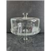 Image 2 : Footed Glass Cake Stand with Lid