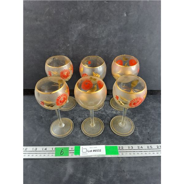 (6) Glass Goblets