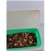Image 3 : Canadian 1 Cent Coins, Tupperware Container with Lid 14" x 6" x 5"