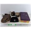 Image 1 : Leather Bag, Pilsner Beanie, Neatsfoot Oil Compund, Vintage Coffee Can, Misc