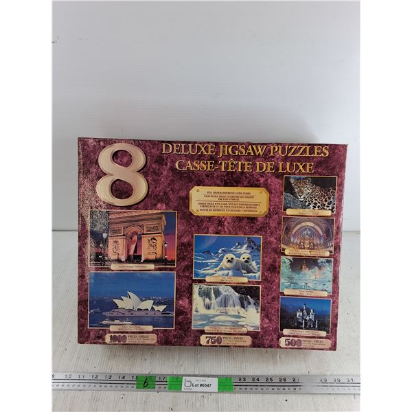 (8) Deluxe Jigsaw Puzzles