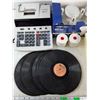 Image 5 : Canon Printing Calculator - Powers On, As Is, 65W LED Light Bulbs, Stuffing, Vinyl Records, Misc