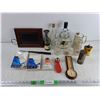 Image 1 : Digital Picture Frame - Powers On, As Is, Thermometer, Various Bottles, Beerstein, Multi Use Labels