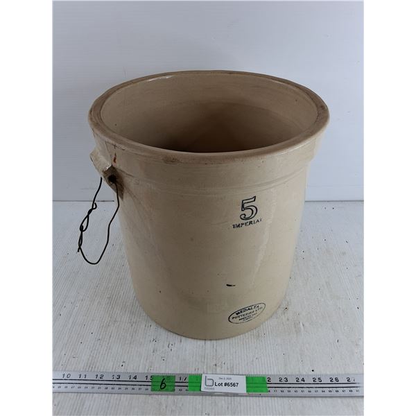 *Imperial Medalta 5 Crock Pot 14" x 13", Cannot Ship