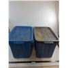 Image 1 : (2) Rubbermaid Roughneck Storage Bins w/Lids - 14x19x16" - Pickup Only