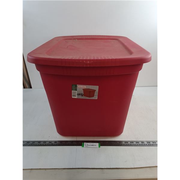 Sterilite Plastic Storage Bin w/Lid - 23x18x16" - Pickup Only