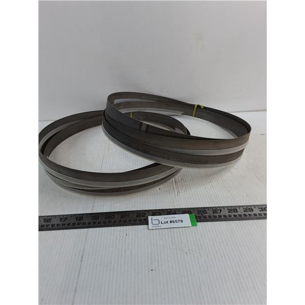 (2) Starett Band Saw Blades - 27mm x .9mm (Length Not Listed)