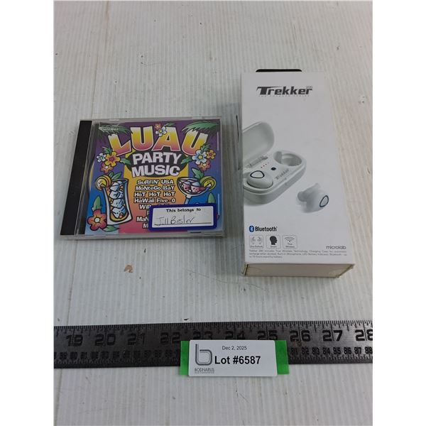 Trekker Bluetooth Ear Buds, Luau Musical CD