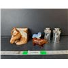 Image 1 : Creamer Style Salt & Pepper Shakers, Ceramic Horse Planter, Ceramic Animal Figurines