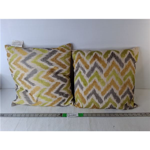 (2) Textured Throw Pillows Up to 15"