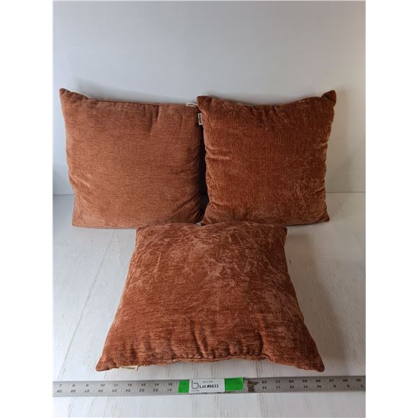 (3) Pier 1 Imports Velvet Throw Pillows