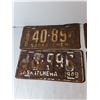 Image 2 : (4) Vintage Saskatchewan License Plates- 1932 to 1949