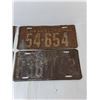 Image 3 : (4) Vintage Saskatchewan License Plates- 1932 to 1949
