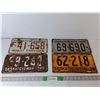 Image 1 : (4) Vintage Saskatchewan License Plates- 1936 to 1958
