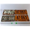 Image 1 : (4) Vintage Saskatchewan License Plates- 1936 to 1956