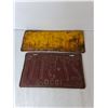 Image 2 : (2) Antique/Vintage Saskatchewan License Plates- 1923/30